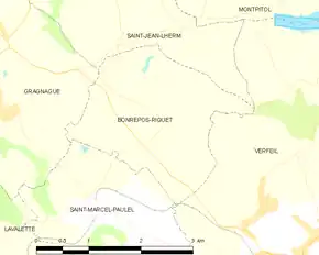 Poziția localității Bonrepos-Riquet