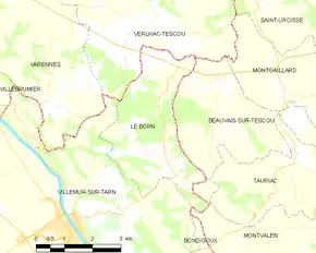 Poziția localității Le Born