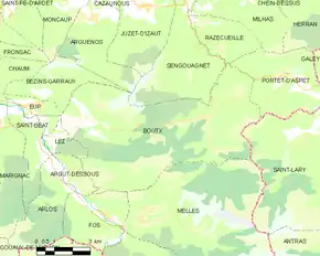 Poziția localității Boutx