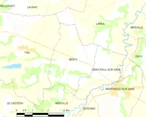 Poziția localității Bretx