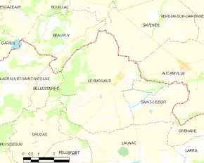 Poziția localității Le Burgaud