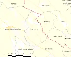 Poziția localității Le Cabanial