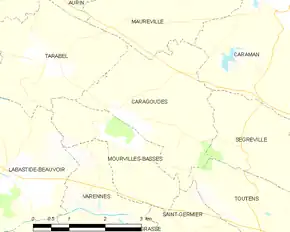 Poziția localității Caragoudes