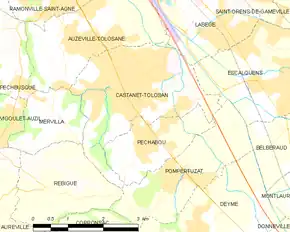 Poziția localității Castanet-Tolosan