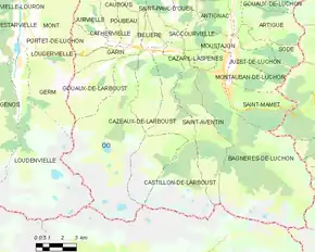 Poziția localității Cazeaux-de-Larboust