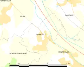 Poziția localității Donneville