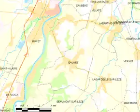 Poziția localității Eaunes