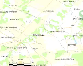Poziția localității Escanecrabe