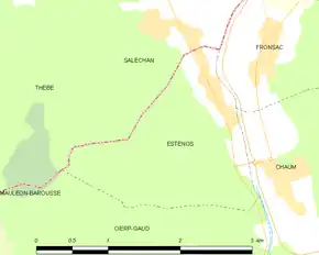 Poziția localității Esténos