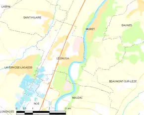 Poziția localității Le Fauga