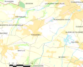 Poziția localității Fonsorbes