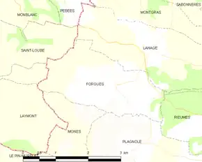 Poziția localității Forgues