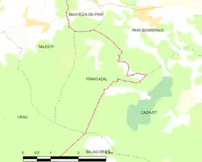 Poziția localității Francazal