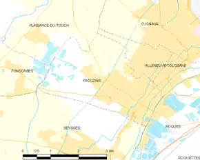 Poziția localității Frouzins