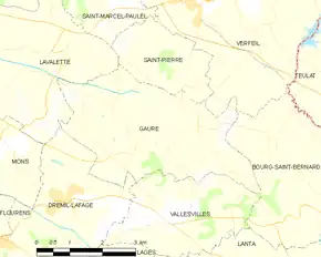 Poziția localității Gauré