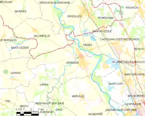 Poziția localității Grenade