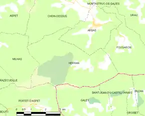 Poziția localității Herran