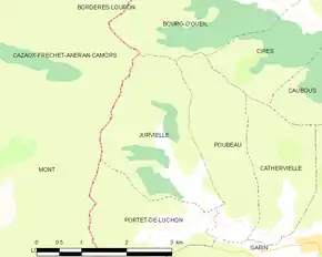 Poziția localității Jurvielle