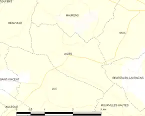 Poziția localității Juzes