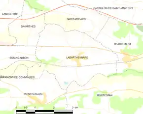 Poziția localității Labarthe-Inard