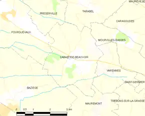 Poziția localității Labastide-Beauvoir
