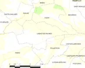 Poziția localității Labastide-Paumès