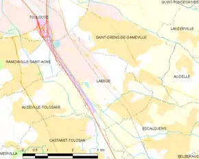 Poziția localității Labège