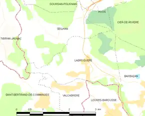 Poziția localității Labroquère