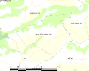 Poziția localității Lalouret-Laffiteau