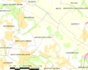 Poziția localității Lapeyrouse-Fossat