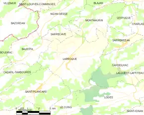 Poziția localității Larroque