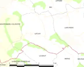 Poziția localității Latour