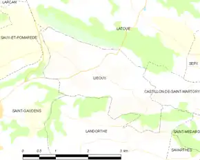 Poziția localității Lieoux