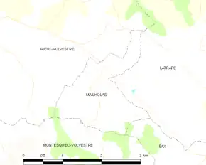 Poziția localității Mailholas