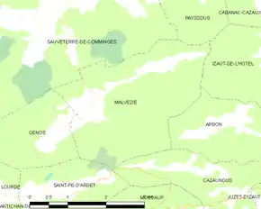Poziția localității Malvezie