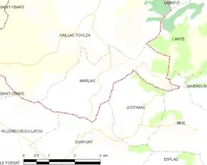 Poziția localității Marliac