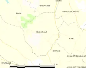 Poziția localității Mascarville