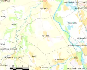 Poziția localității Merville