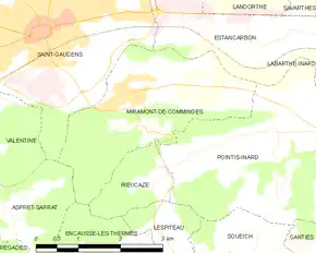 Poziția localității Miramont-de-Comminges