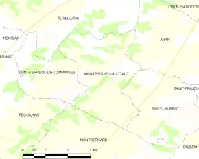 Poziția localității Montesquieu-Guittaut