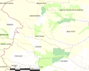 Poziția localității Montgras