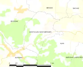 Poziția localității Montoulieu-Saint-Bernard