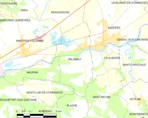 Poziția localității Palaminy