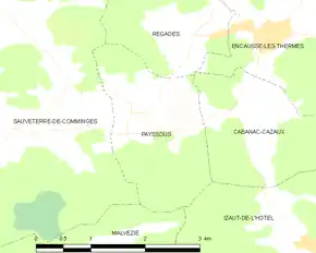 Poziția localității Payssous