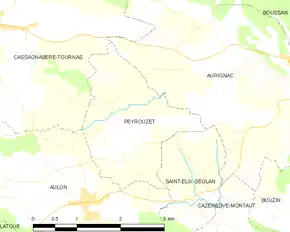 Poziția localității Peyrouzet