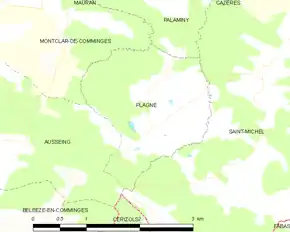 Poziția localității Plagne