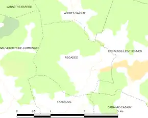 Poziția localității Régades