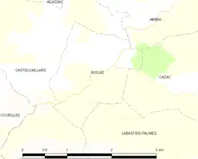 Poziția localității Riolas