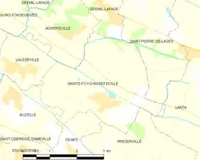 Poziția localității Sainte-Foy-d'Aigrefeuille