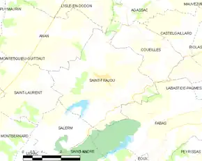 Poziția localității Saint-Frajou